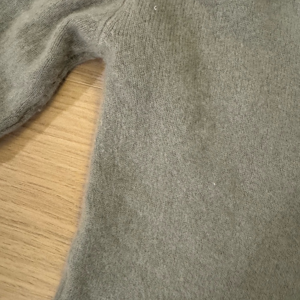 NAADAM Off-the-Shoulder Green Sweater - Picture 4 of 7